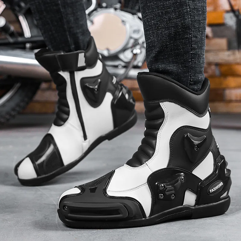 

Motorcycle Riding Shoes for Men Mid To Long Lengthcycling Boots for Highways,Casual Racing Shoes Off-road Motorcycle Boots