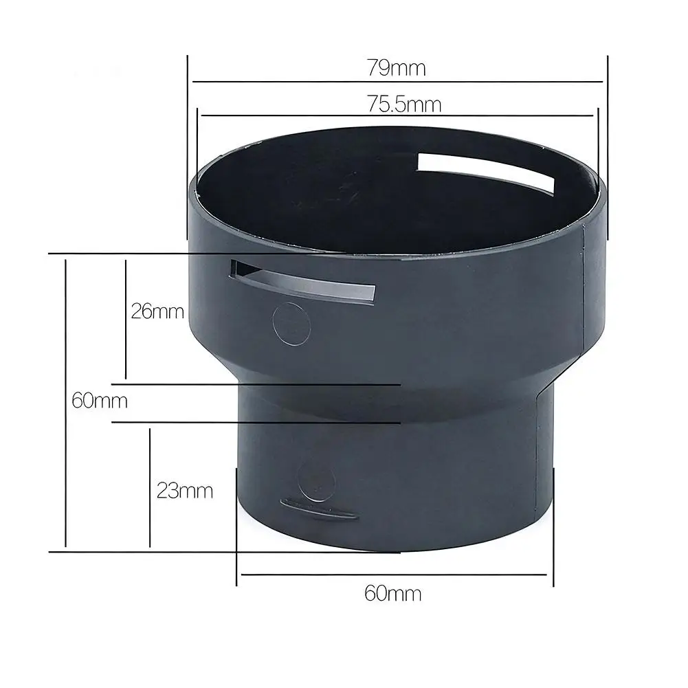 1 قطعة 42 مللي متر 60 مللي متر 75 مللي متر سخان الديزل Luchtkanaal موصل مجاري Zwart للسيارات Vrichtwagen VAN Camper 60/75 مللي متر Naar 42/60/75 مللي متر