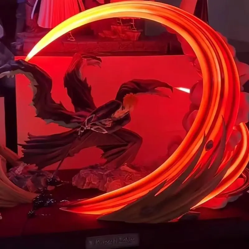 

Bleach Kurosaki Ichigo Anime Action Figure - Luminous Crescent Sky Rush Collectible Model Toy Decoration for Fans