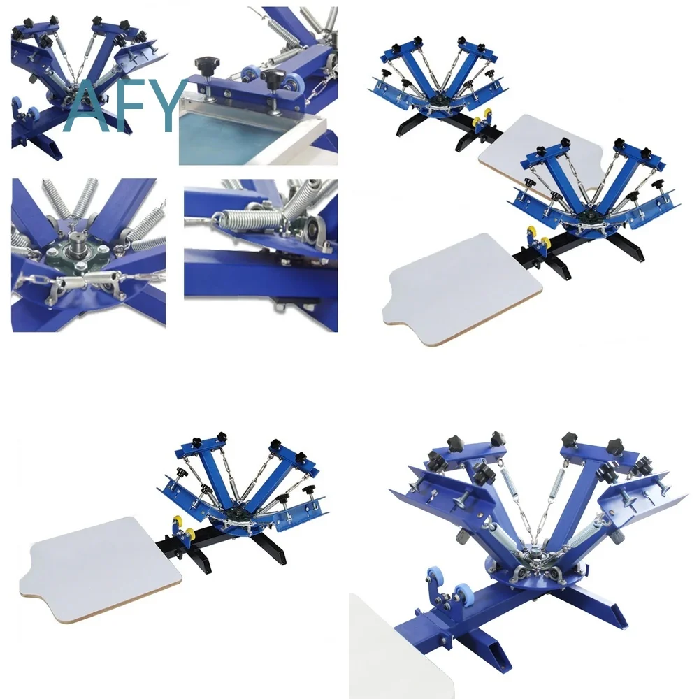 2026 4 Color 1 Station T Shirt Printing Machine for Silk Screen Printing Equipment with 40x50 cm Print Area for Apparel