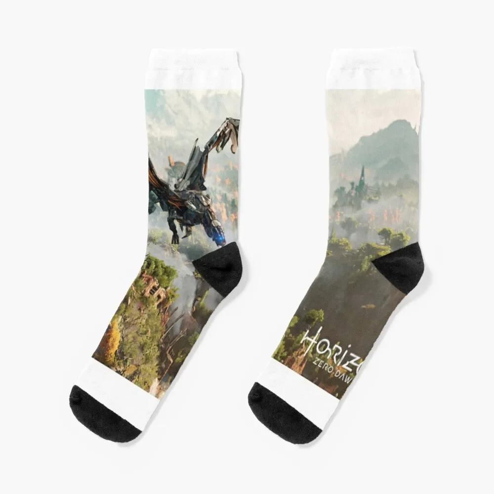 

HORIZON ZERO DOWN VIDEOGAMES Socks New year's professional running man Socks For Girls Men's