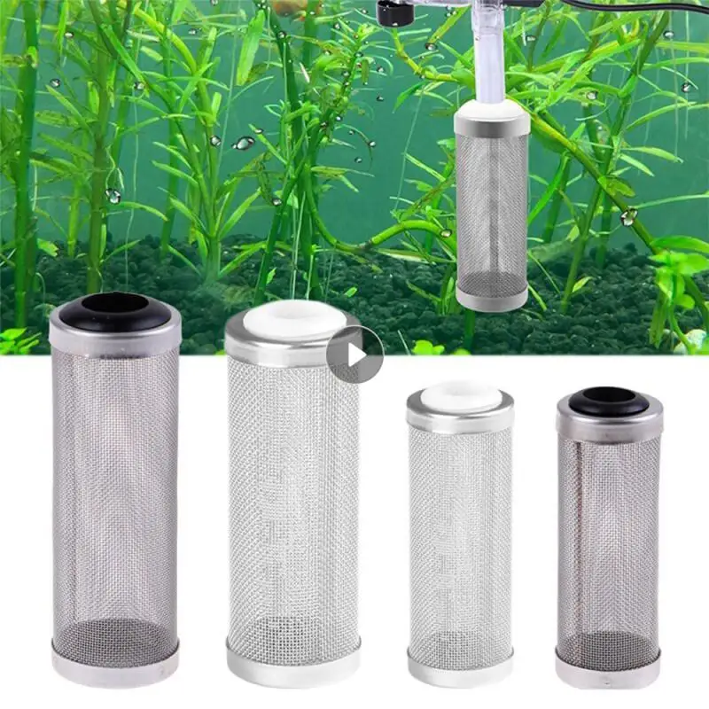 12/16mm Aquarium Inflow Inlet Filter Stainless Steel Mesh Net Guard Fish Tank Filter Accesories Intake Strainer Prefilter Cover