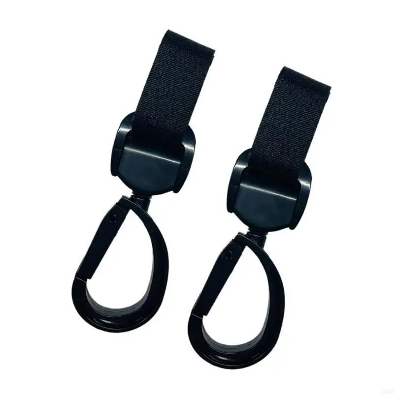 

H55B Baby Prams Hooks Cart Organize Hanger Baby Carriage Hook Set Adjustable Pram Hooks Simple Installs for Diaper Bags