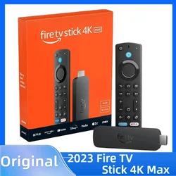 Original Fire TV Stick 4K MAX, Android TV Box, Netflix 4K Streaming Stick, 16GB Storage, Dolby Atmos, Without Batteries