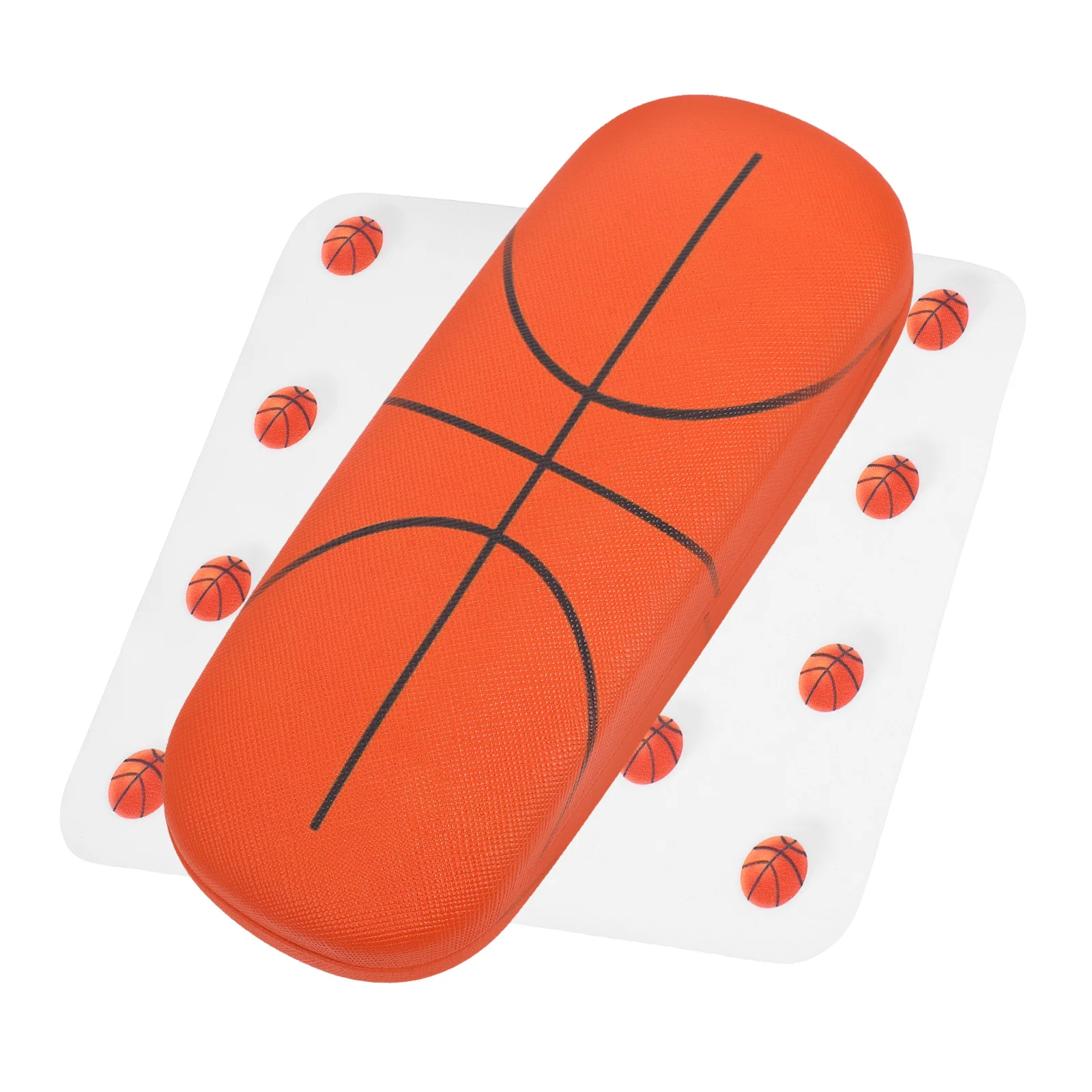 

Basketball Pattern Hard Shell Eyeglasses Case Portable Glasses Storage Box For Students Travel Plastic