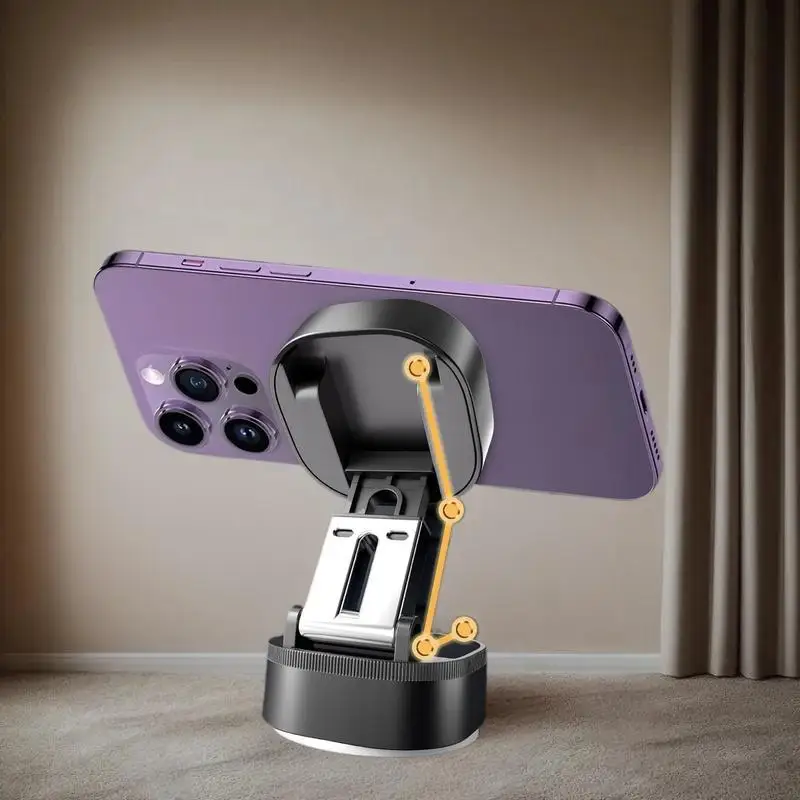 Ultra Magnetic Phone Holder Foldable Car Phone Mount Dashboard Phone Bracket 360 Degree Rotation Vacuum Suction Cup Stand