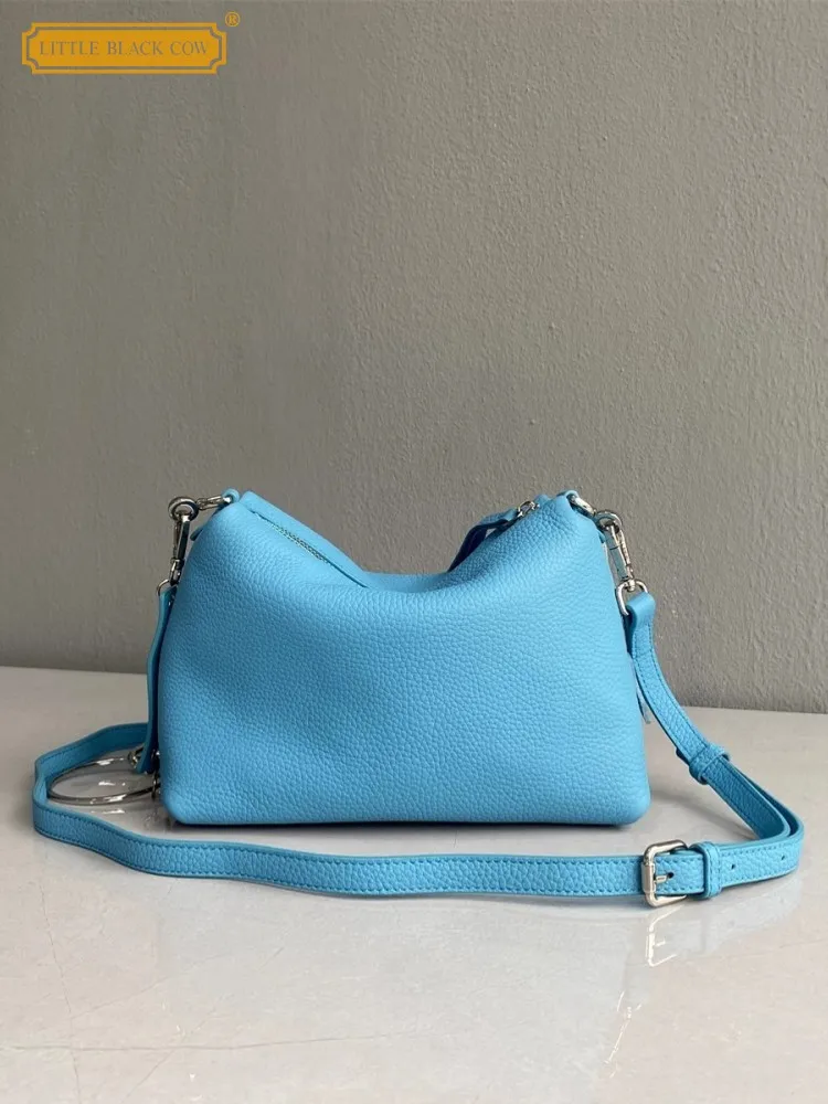 

Elegant Women Office Soft Casual Handbag Genuine Leather Shoulder Bag Ladies Versatile Fashion Handmade Underarm Crossbody Bag