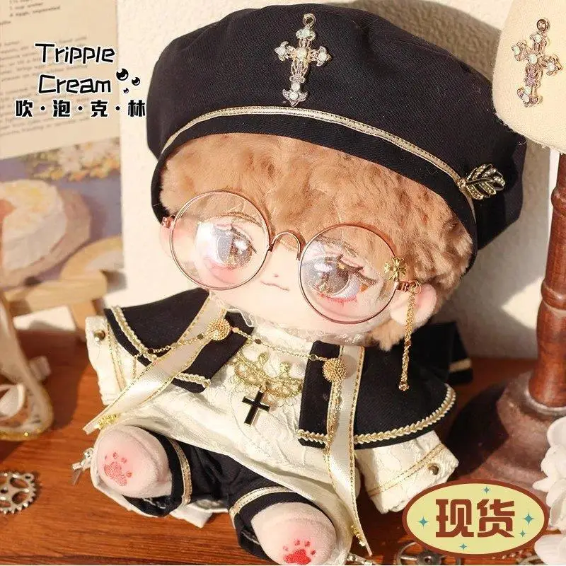 

20cm Plush Toy Doll Clothes Godfather Cloak Cross Decorative Hat Cosplay Singer Leader Costume Male And Female Birthday Gifts