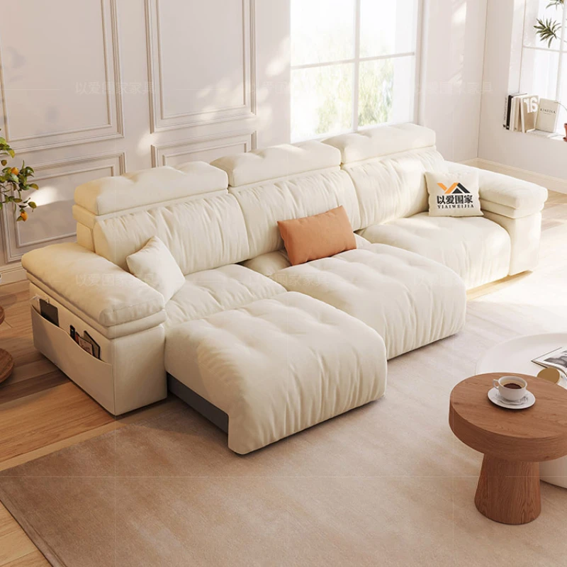 

Reclining Electric Modern Sofa Lazy Nordic Luxury Designer White Sofa Floor Lounge Divani Da Soggiorno Apartment Furniture