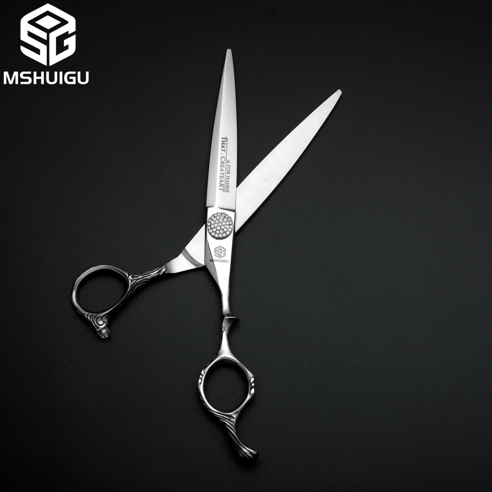 

MSHUIGU профессиональные парикмахерские ножницы, японская сталь 440C, 6,8 дюйма, многофункциональные ножницы, подходящие для тяжелой стрижки волос