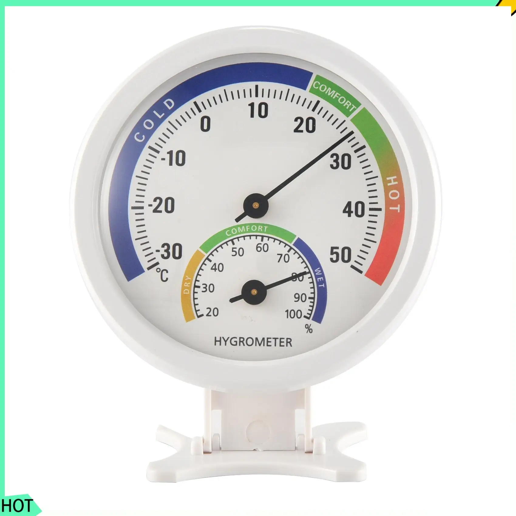 AWAH 湿度計温度計屋内屋外水分温度計 3 インチ湿度計メーターモニターテーブルスタンド付き