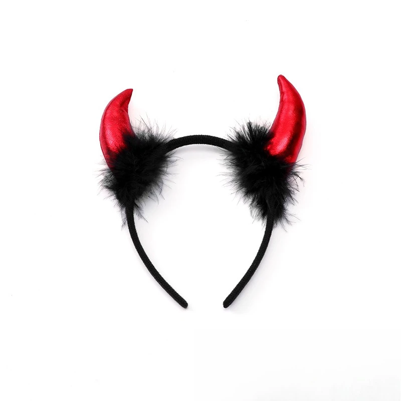 Dämon Stirnband Halloween Kinder Urlaub Party Kalb Horn Stirnband Tanz Cosplay Dress Up Requisiten Kopfbedeckung – Detail 5