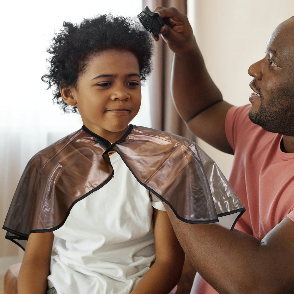 

1Pcs Durable Waterproof Hairdressing Cape PVC Hair Cutting Apron Hair Dye Shawl Barber Home Use Hairdressing Cape