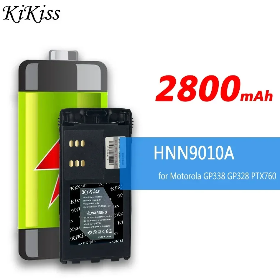 

Мощный аккумулятор HNN9010A 2800 мАч KiKiss для Motorola GP338 GP328 PTX760 Walkie-talkie Explosion