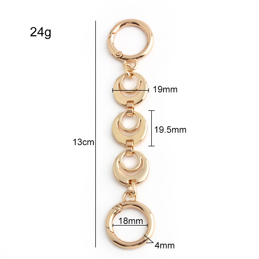 4/10/20PCS 12.5-13cm Moon/Flower Shape Extension Chain Metal Purse Chain Strap Handbag Handles For DIY Shoulder Bags Accessories