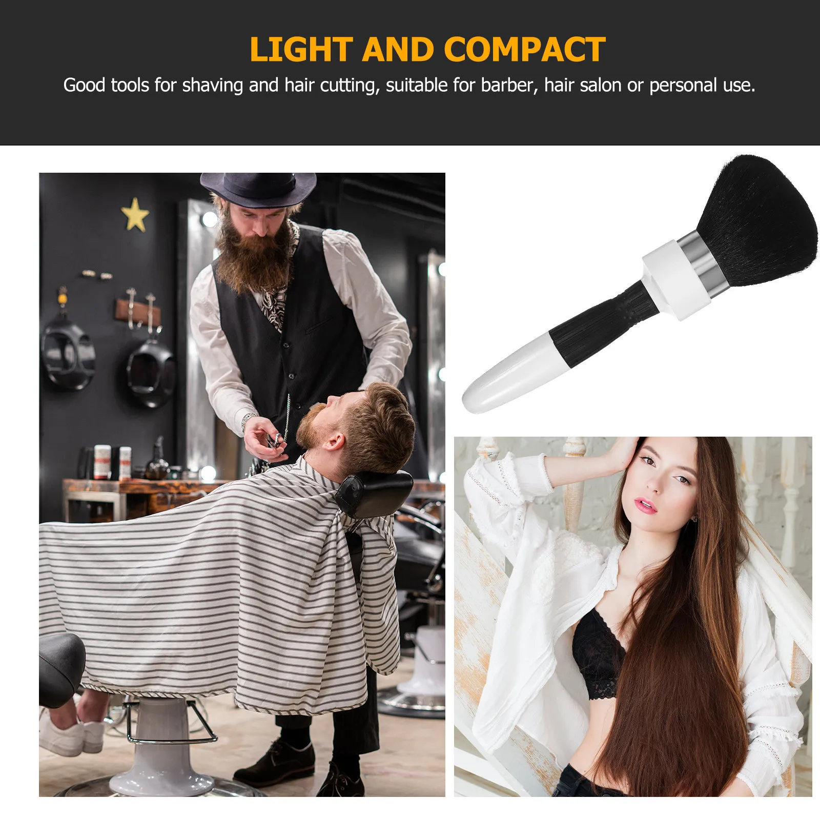 

1Pcs Cleaning Brush for Mustache Beard Hairdressing Use Comfortable Grip Grooved Design Hair Cleaning Brush