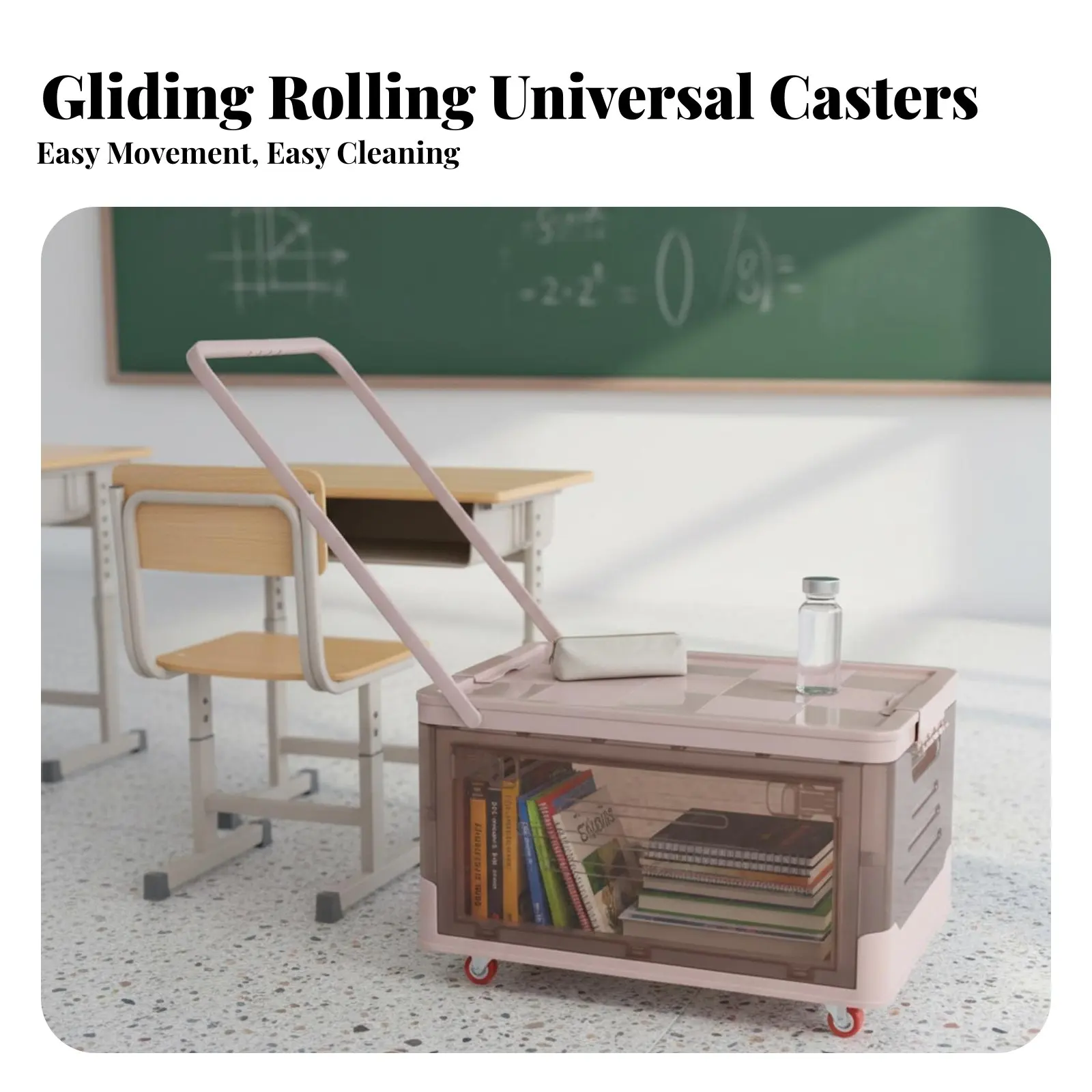 

Складной шкаф на колесиках, вместительный контейнер для хранения, штабелируемая конструкция, прозрачное окошко, для студентов, жильцов, под кровать