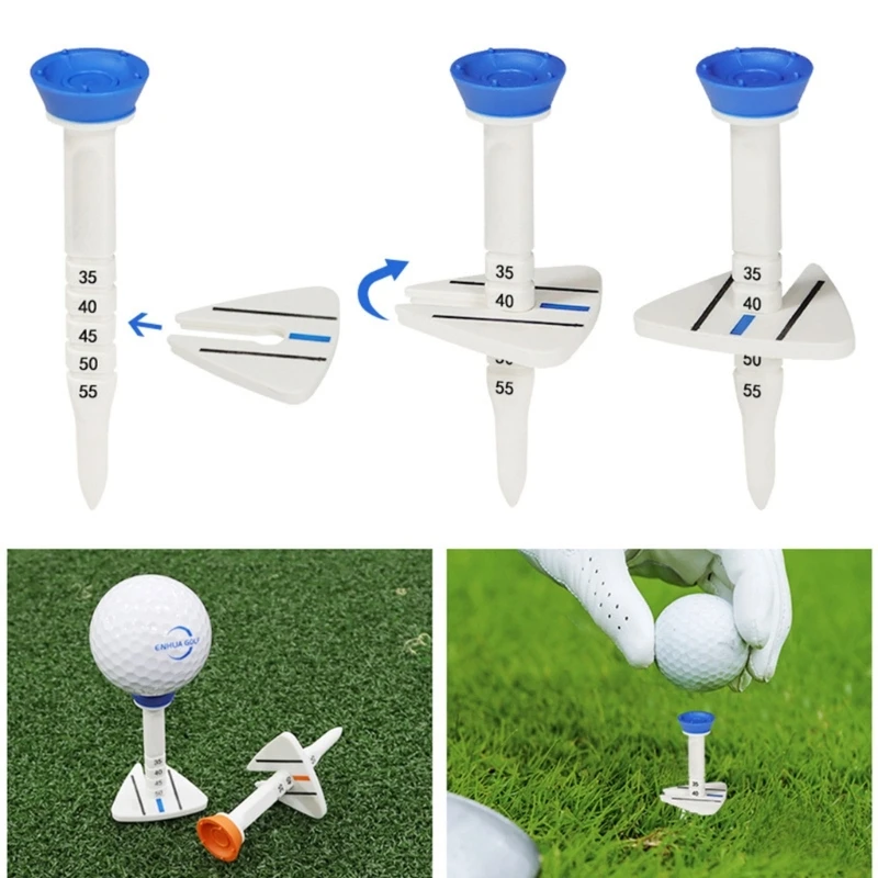 Golfs Tees Adjustable Golfs Holder Tees Low Resistance More Distance Consistent Height Tees for Golfs Driver Training