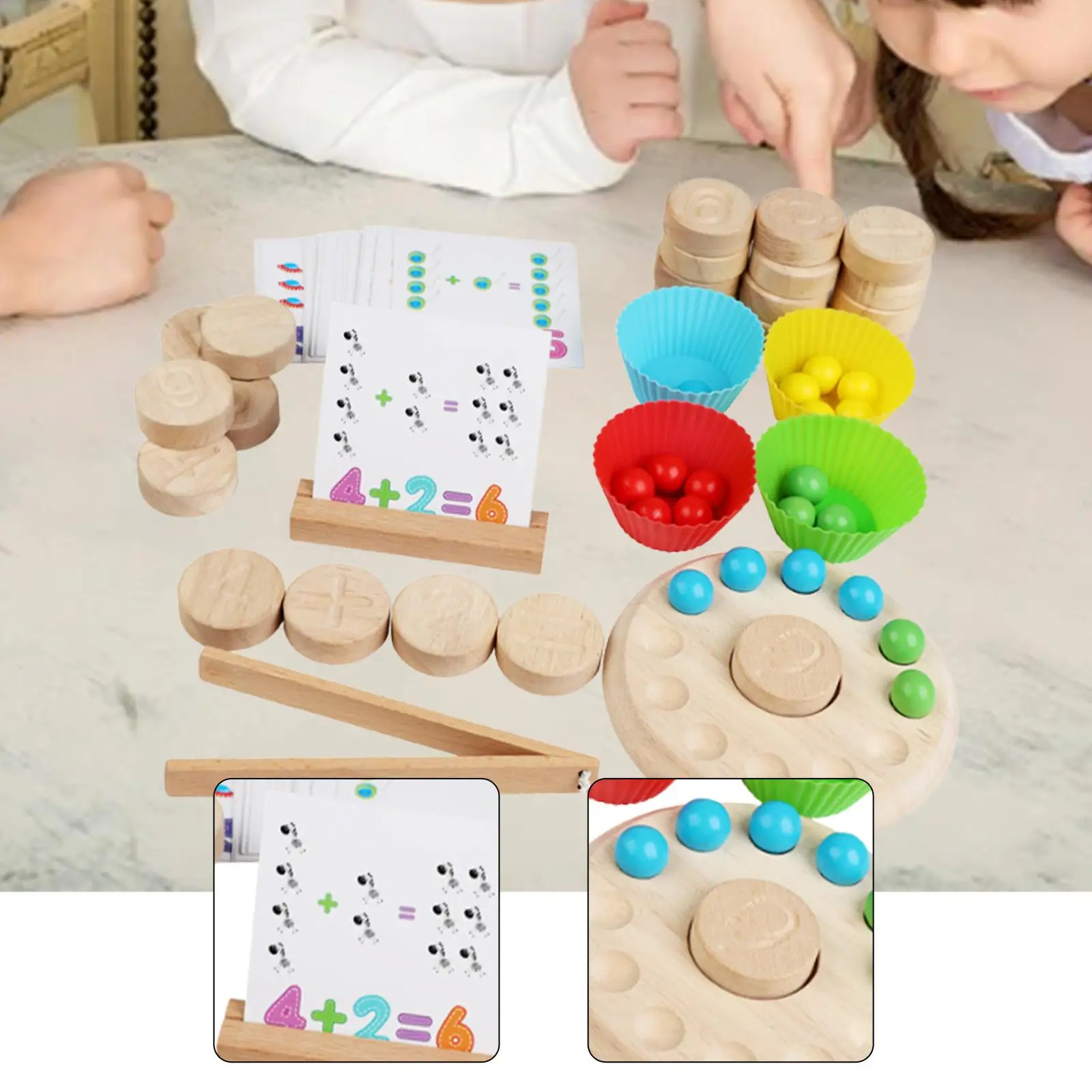 Arithmetic Math Toy Set Interactive Reusable Counting Toys for Birthday Gift