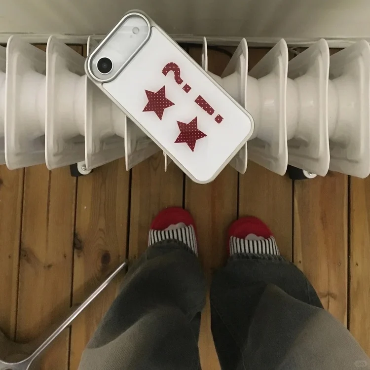 Coque de téléphone avec symbole à pois, style coréen Ins, étoile violette, pour iPhone 11/12/13/14/15/16/17 Pro Max AIR PLUS, époxy TPU, Anti-chute