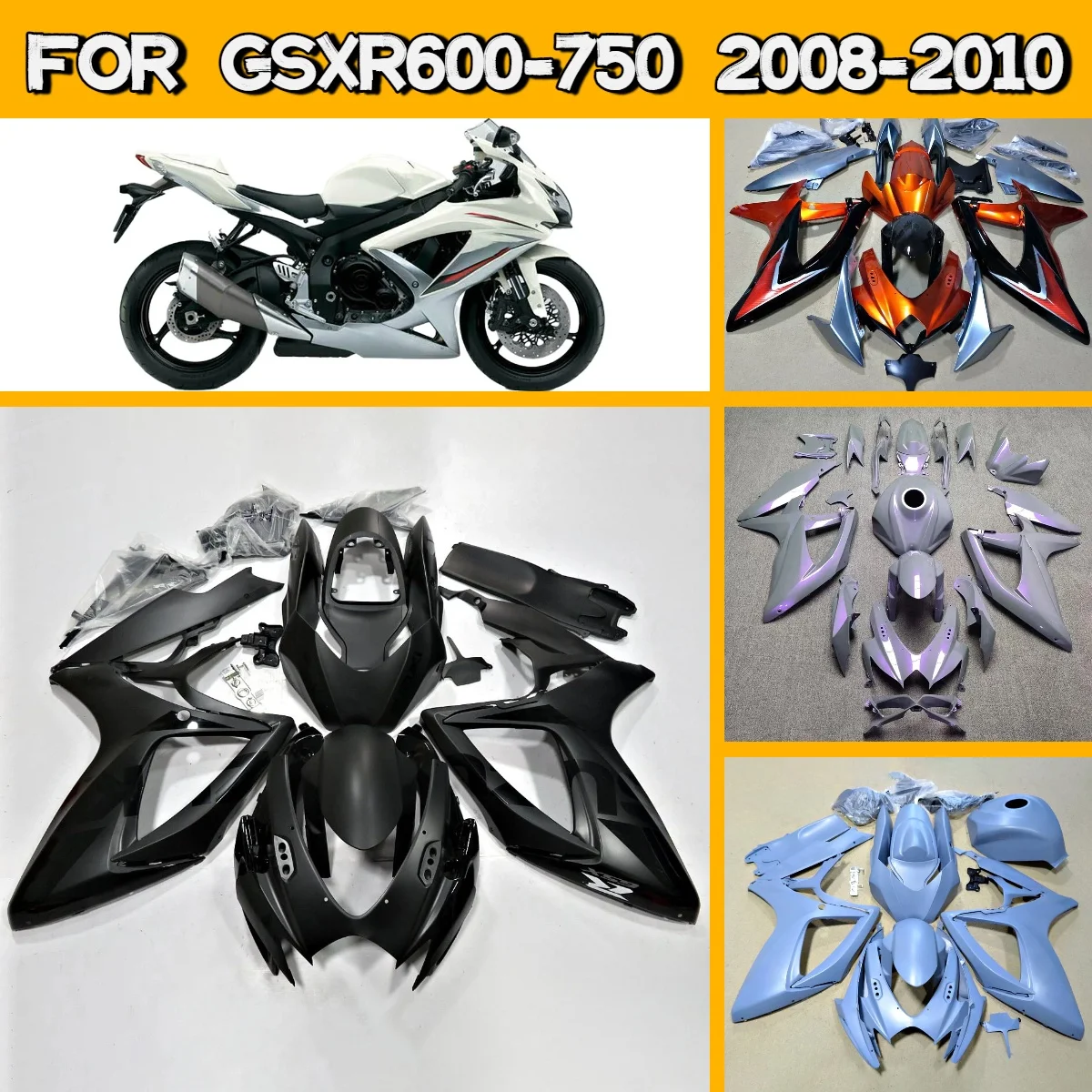 

Комплект обтекателей для Suzuki GSXR 600 750 2006-2007 годов, из ABS-пластика, на заказ
