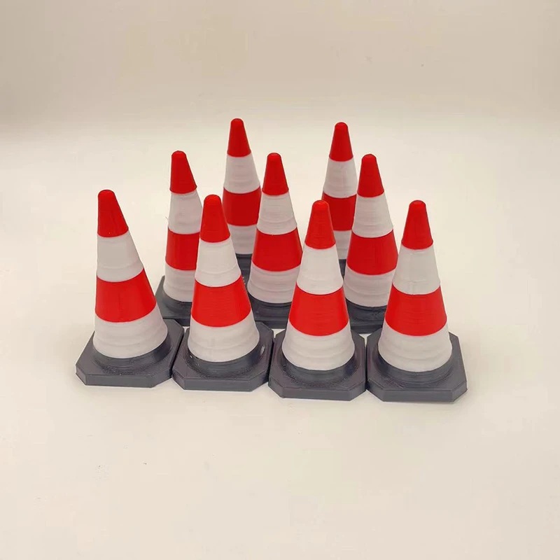 Simulation Road Cone Reflective Cone Model for 1/10 RC Crawler Car TRX4 1/14 Tamiya RC Truck Tipper SCANIA 770S VOLVO MAN BENZ