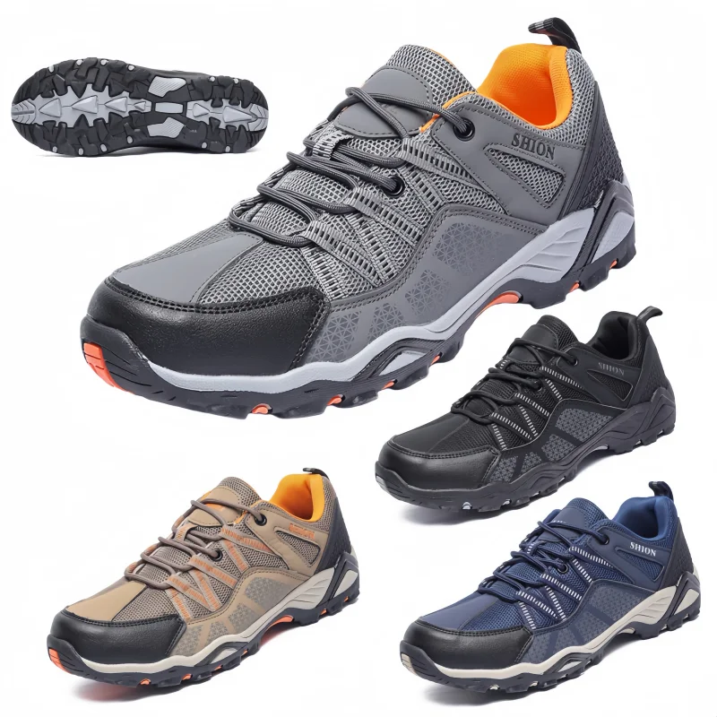 

Men's Mesh Breathable Travel Shoes Outdoor Jogging Cycling Sports Shoes Non-slip Wear-resistant Hiking Casual Shoes