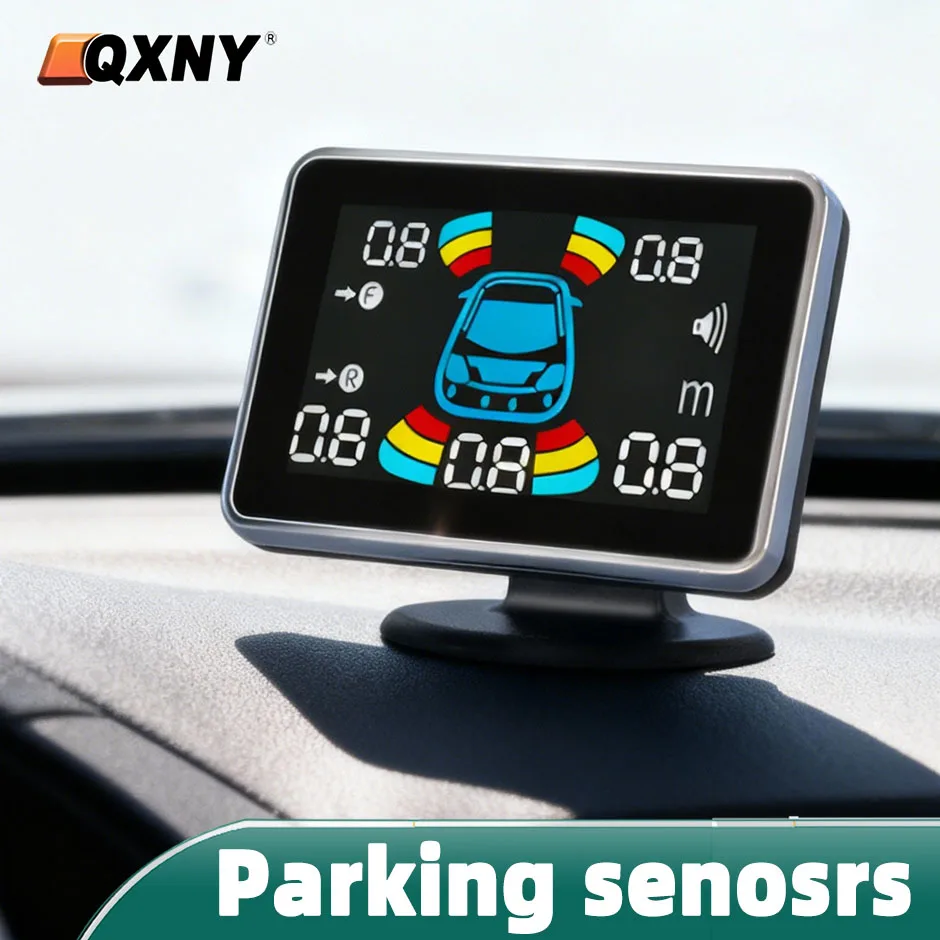 

QXNY 8 Parking Sensor Parktronic Car Automobile Reversing Backup Radar Electronics Rear Detector Backing Assistance Kit Buzzer