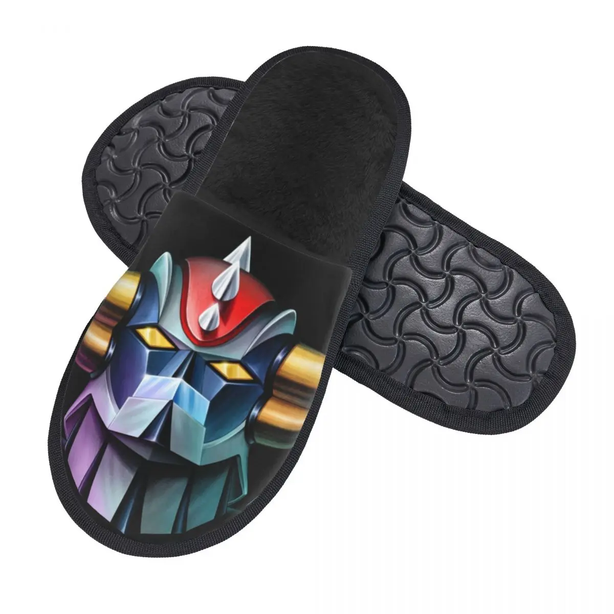 Custom Grendizer Goldrake UFO Robot Cozy Scuff Memory Foam Slippers Women Anime Manga Spa House Shoes