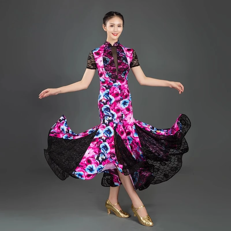 

Adult Modern Dance Dress National Standard Dance Clothing Social Waltz Dance Professional Competition Performance Dress