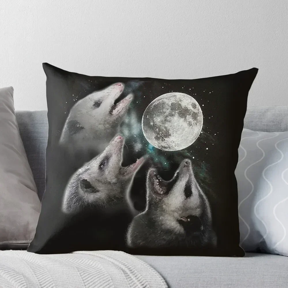 

3 Opossum Moon Throw Pillow Pillow Cases Decorative christmas ornaments 2025 Bed pillowcases ornamental pillows pillow