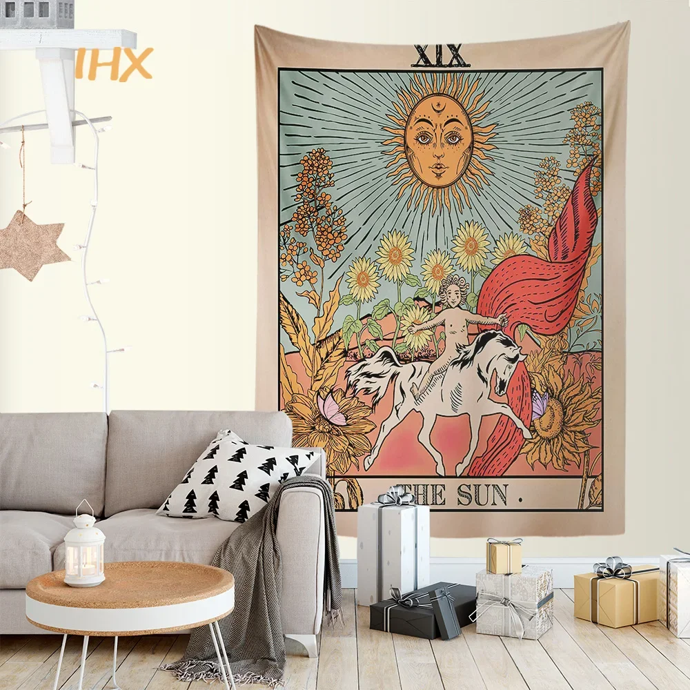 

Tarot Tapestry Room Decor Hippie Boho Mandala Witchcraft Supplies Tapestry Wall Hanging Bedroom Aesthetic Decoration Home Gift