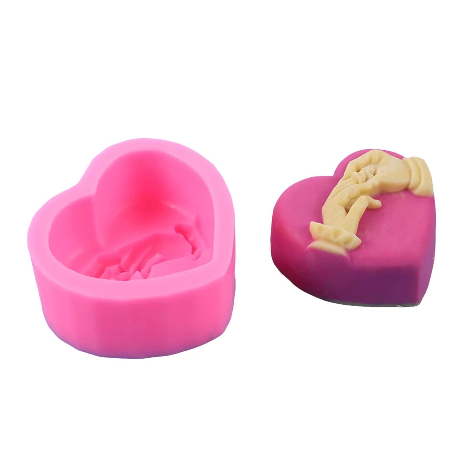 3D Love Handmade Soap DIY Moulds Heart Epoxy Casting Candle Molds for Candle Jewelry Toys Making