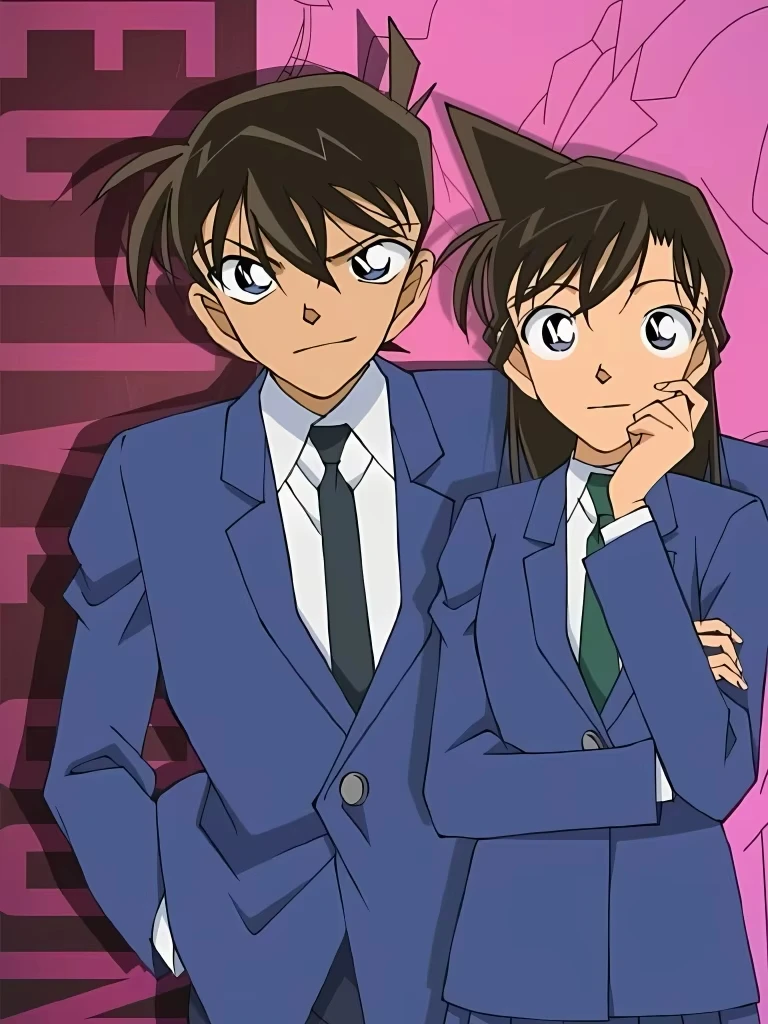 Detective Conan Edición Samurai – Impresión en lienzo con pinceladas japonesas para decoración de pared de manga en sala de estudio u oficina