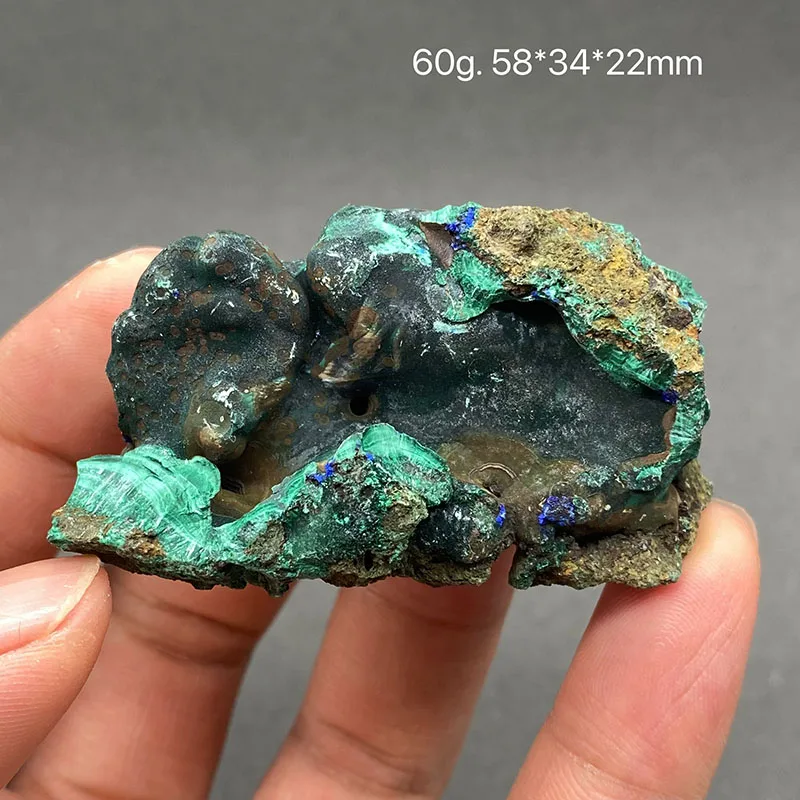 100% natural azurite and malachite symbiotic raw stone mineral specimen healing crystal gem collection