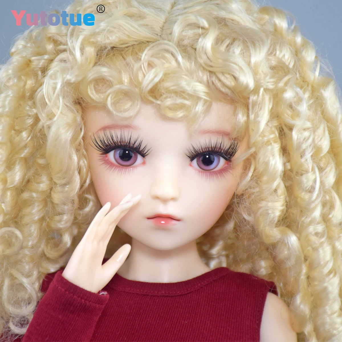 YUTOTUE 60cm Height Girl Doll Blonde Curly Wigs Clothes Pants Shoes Full Set 1/3 Scale BJD Doll Toy