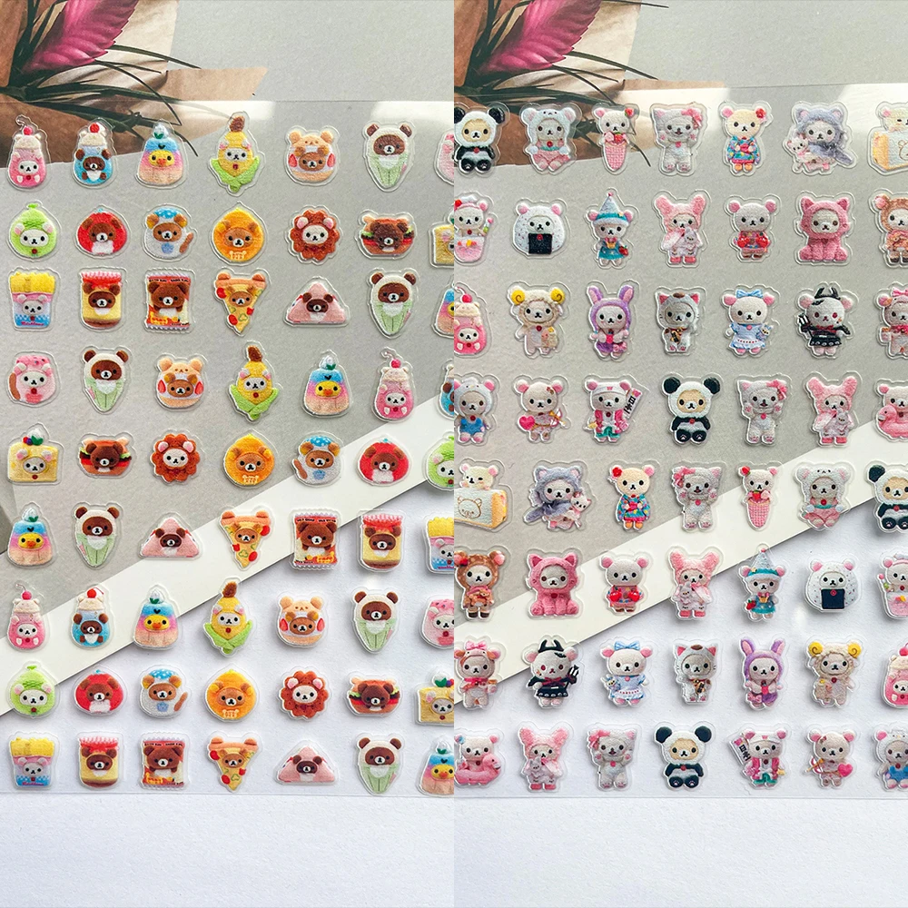 

Mini Pvc Rilakkuma Strawberry Luggage Tags Stickers Nail Art Diy Water Bottle Box Mirror Loptop Desk Friend Game Props Stickers