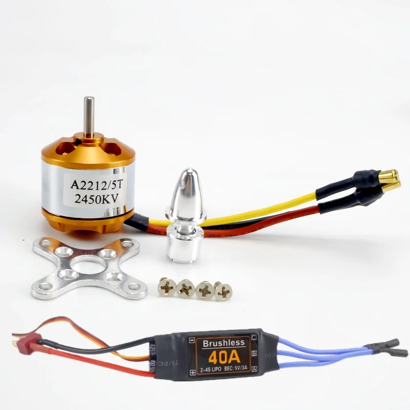 محرك بدون فرشاة A2212 1400KV 2200KV 30A 40A ESC 6040 8060 المروحة لطائرة هليكوبتر ذات جناح ثابت RC مروحة صغيرة عنيفة su27 kt