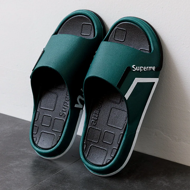 Men's slippers trend thick soled couples' home anti-skid wear-resistant lightweight slippers women's shoes