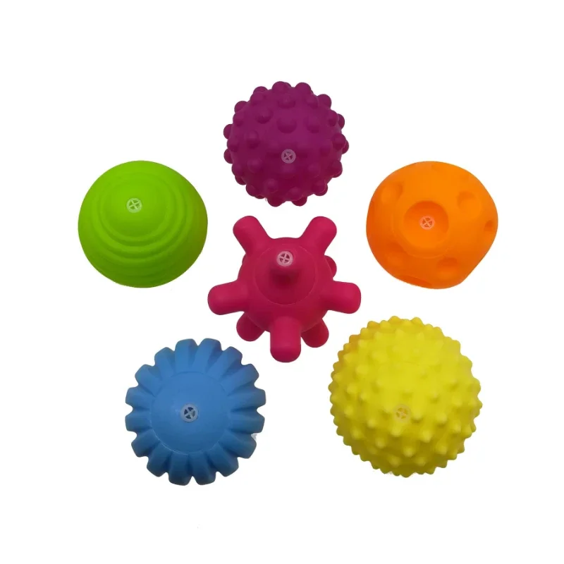 So hand grasping ball tactile perception soft ball BB ball baby toy  6 sets