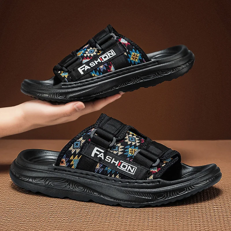 

Men's comfort Classic Slide Slippers summer Breathable Lightweight Slippers fashion soft sole Casual Outdoor Walking Beach shoes