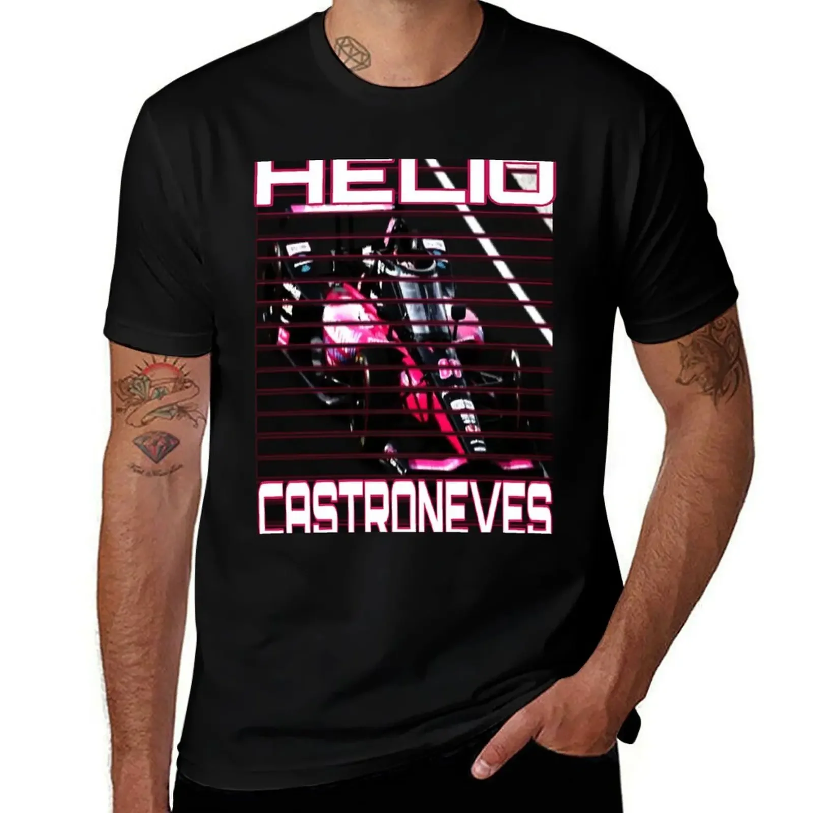 helio castroneves racing T-Shirt funny meme t-shirts anime tshirt quick drying mens graphic t-shirts pack