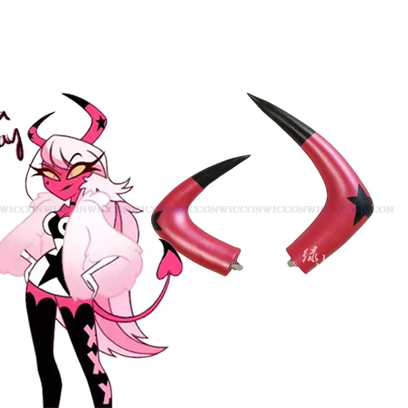 MN1 Anime Helluva Cosplay Boss Moxxie Cosplay Moxxie Corna Millie Prop Nero Corna Bianche Bend Donna Uomo Halloween Cosplay Pr9 * Jy