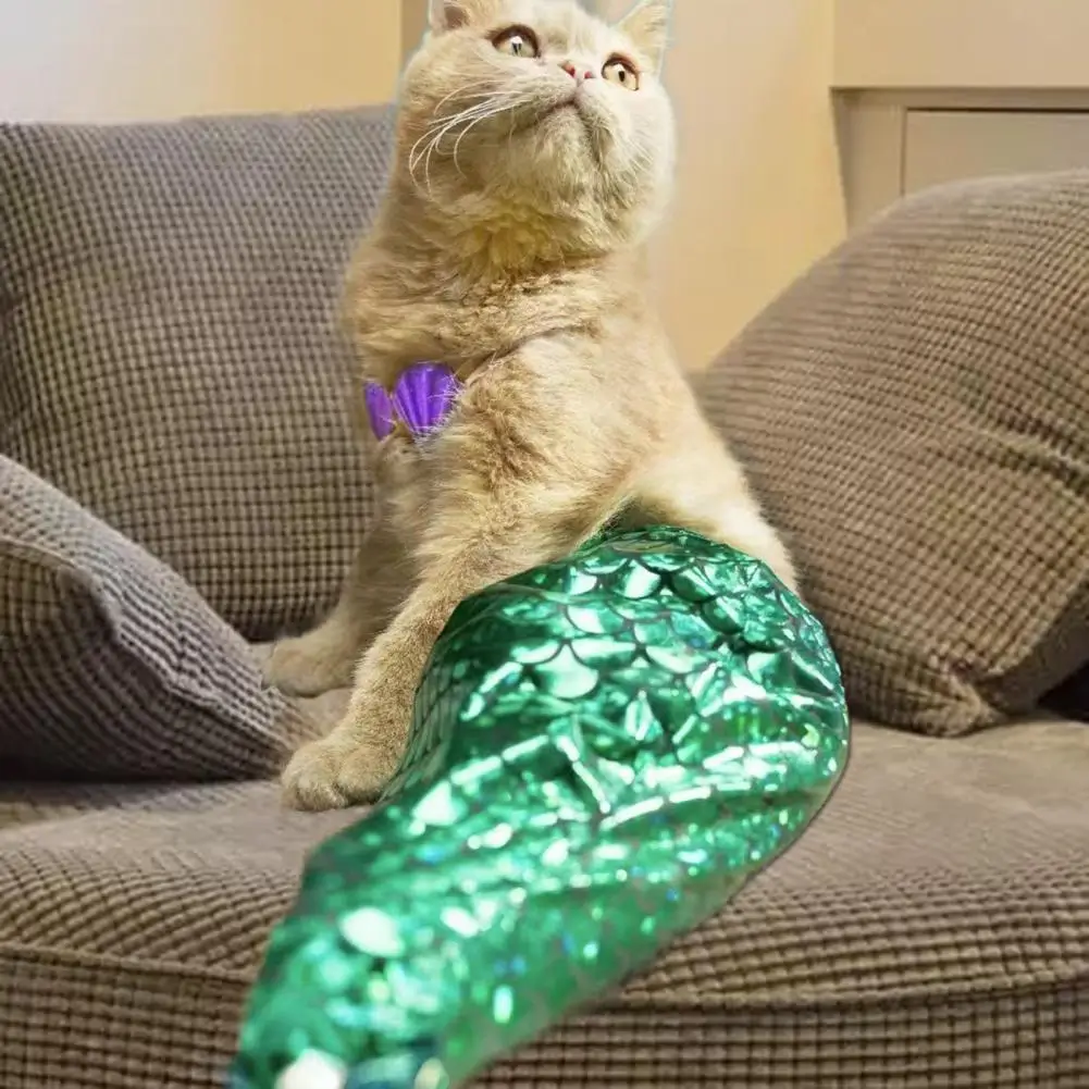 Mermaid Costume for Cats Stylish Cat Mermaid Costume with Fishtail Outfit for Small Dogs Pet Apparel Funny Photo for Mermaid