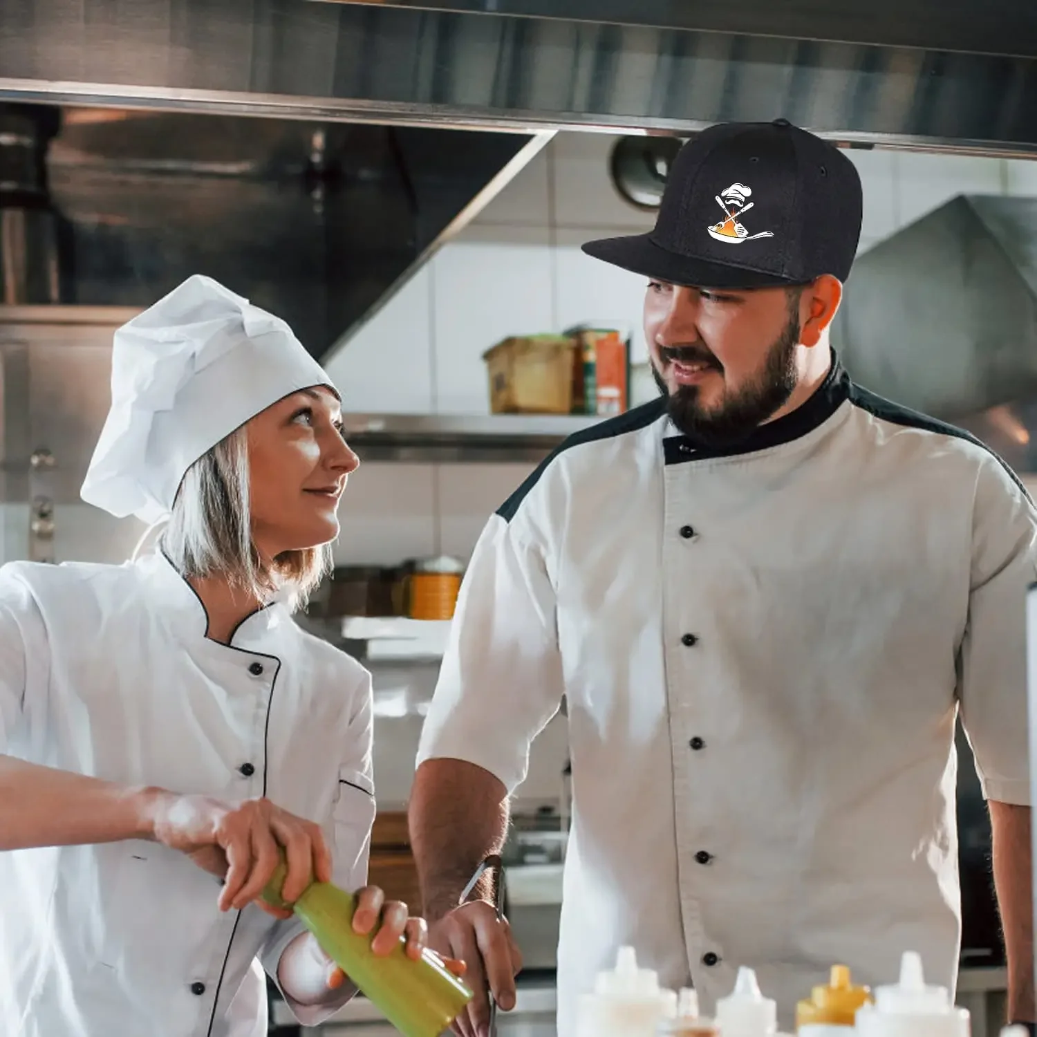 Chef Hysterese nhüte für Männer flache Rechnung Krempe Hüte für Frauen angepasste Hut Schädel Hüte coole Erwachsene Baseball mütze schwarze Rock Roll mützen