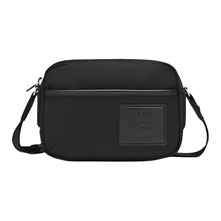 Bolsas transversais de material misto LACOSTE, tamanho médio, masculinas, pretas/marrons