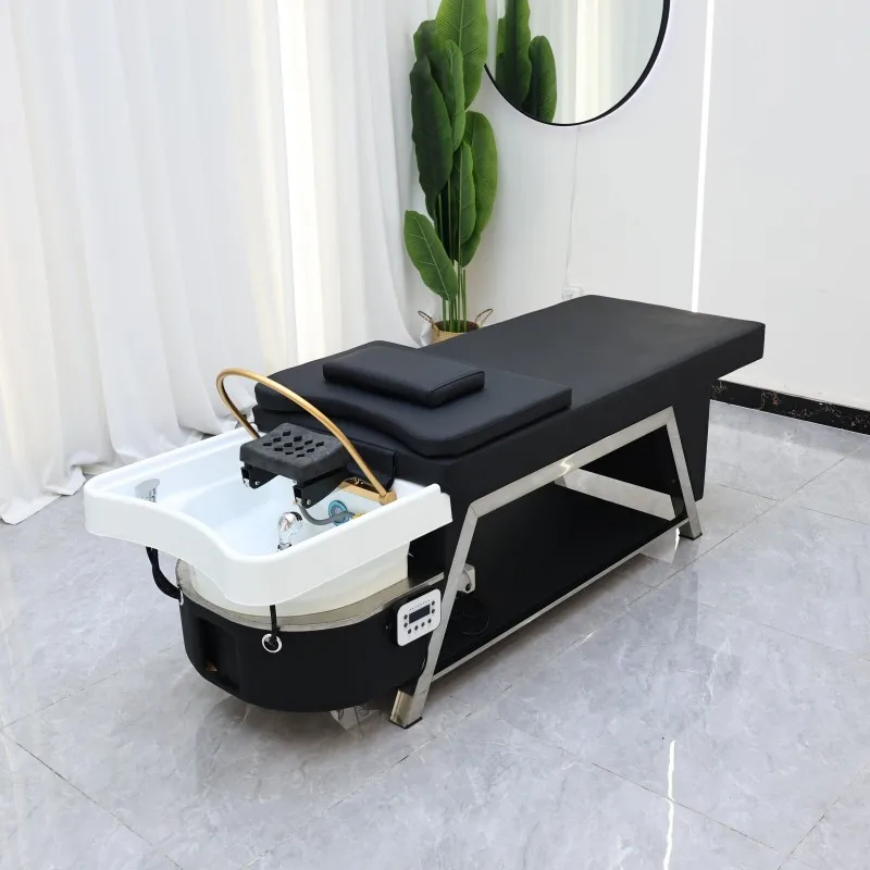 

High Quality Salon Furniture Head Spa Washing Massage Bed Modern Hair Salon Customizable Color Shampoo Bed Head Spa