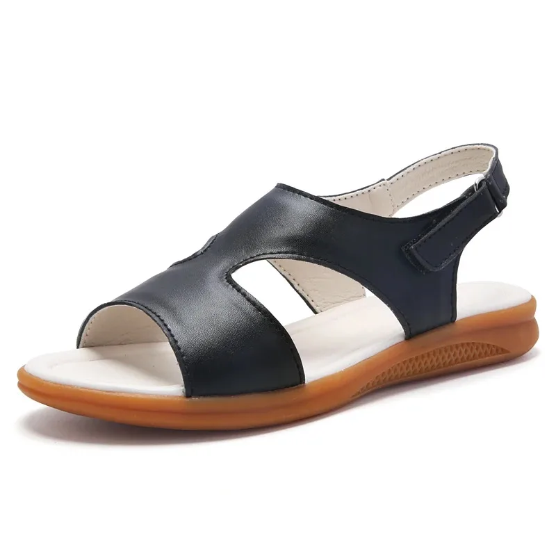 

Summer new style slippers women's flat sandals, 100% genuine leather anti-slip soft-soled casual and fashionable women's shoes