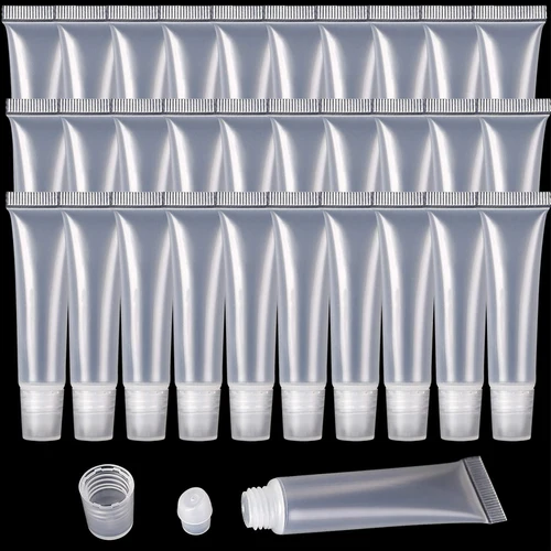Botellas Vacías de tubo de bálsamo labial con tapa, tubo dispensador de brillo de labios, contenedores de muestra cosméticos, 8ml, 10ml, 15ml, 30 unidades por lote