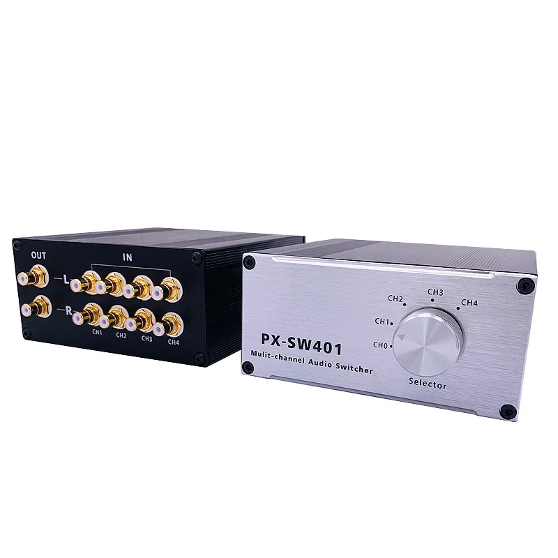 

Fever 4 in 1 out lossless audio switcher sound source signal selection distribution RCA gold plated lotus terminal 4 in 1